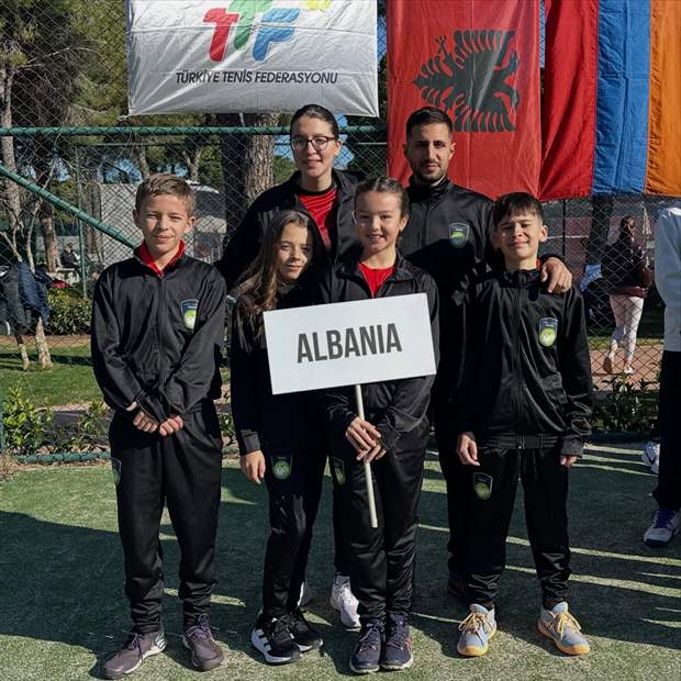 Team Albania at the Tennis Europe U14 Development Tournament